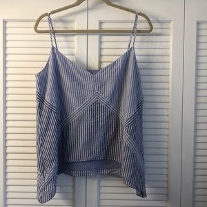 Chambray cami with white stripes!